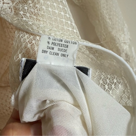 Vintage Jiki Monte-Carlo Creations Women's Bridal Lace Silk Wool Bodysuit S - Picture 13 of 14